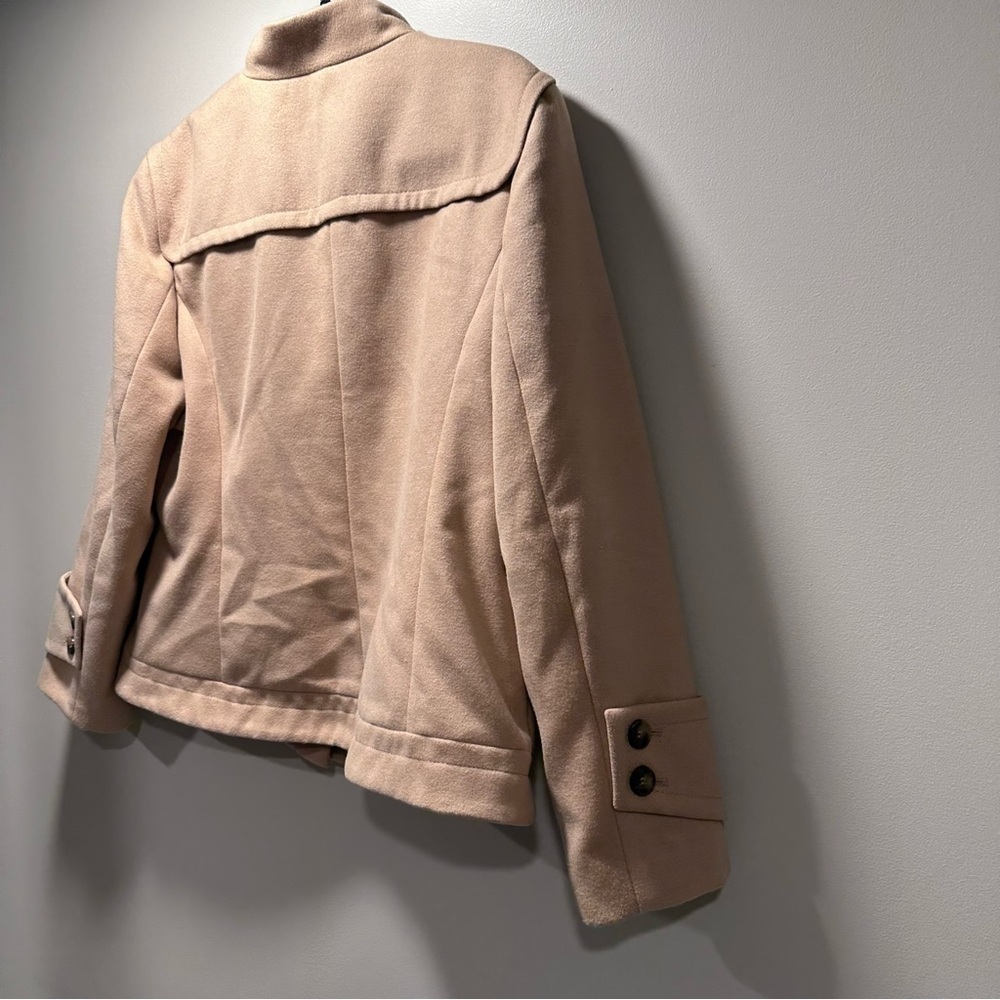 Chico’s Fleece Plush Casey Jacket Arabian Camel Size 3 Large Gold Zipper EUC - Picture 11 of 16